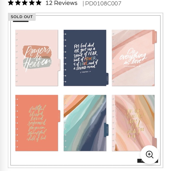 Happy Planner Watercolor Grace with Pink and Gold - Picture 4 of 15